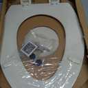 Bemis 1500EC Durable Wood Toilet Seat with Easy Clean Hinges, Made in USA, Elongated, Biscuit