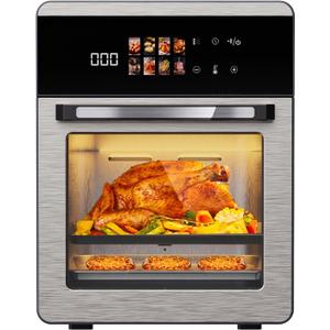 18QT Large Air Fryer Oven with Touch Screen Display,10 in 1 Air Fry