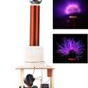 Tesla Coil DIY Kit, PEMENOL Touchable Plasma Ball Spark Gap Arc Generator for Physics Teaching, Arc Plasma Artificial Lighting Science Experiment Model for College High School Education