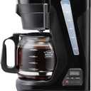 Proctor Silex FrontFill Drip Coffee Maker, Digital & Programmable, 12 Cup Glass Carafe, Black and Silver (43685PS)