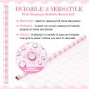 Kolldenn 2 Rolls 4 x 12 ft Pink Gingham Bulletin Board Fabric Roll Large Reusable Non Woven Bulletin Board Paper Waterproof Erasable Background for Classroom School Chalkboard Wrapping Craft DIY Decor, 48 x 144 inches