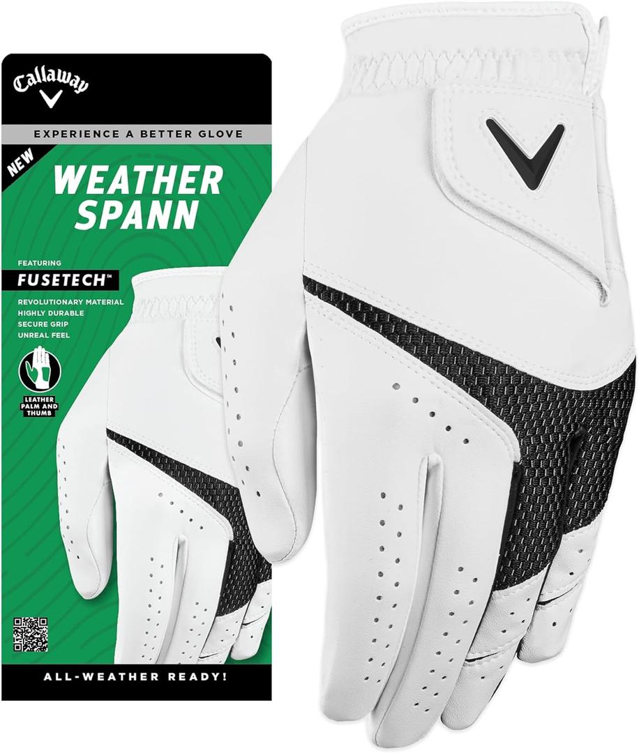 Callaway Golf Weather Spann Glove (White, M)
