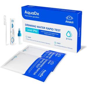 AquaDx 2 Lead in Drinking Water Test Kit,Water Test Kit Testing for Lead in City Water Or Well Water  Water Lead Test Kit Detection to 5 ppb  5 Minute Test