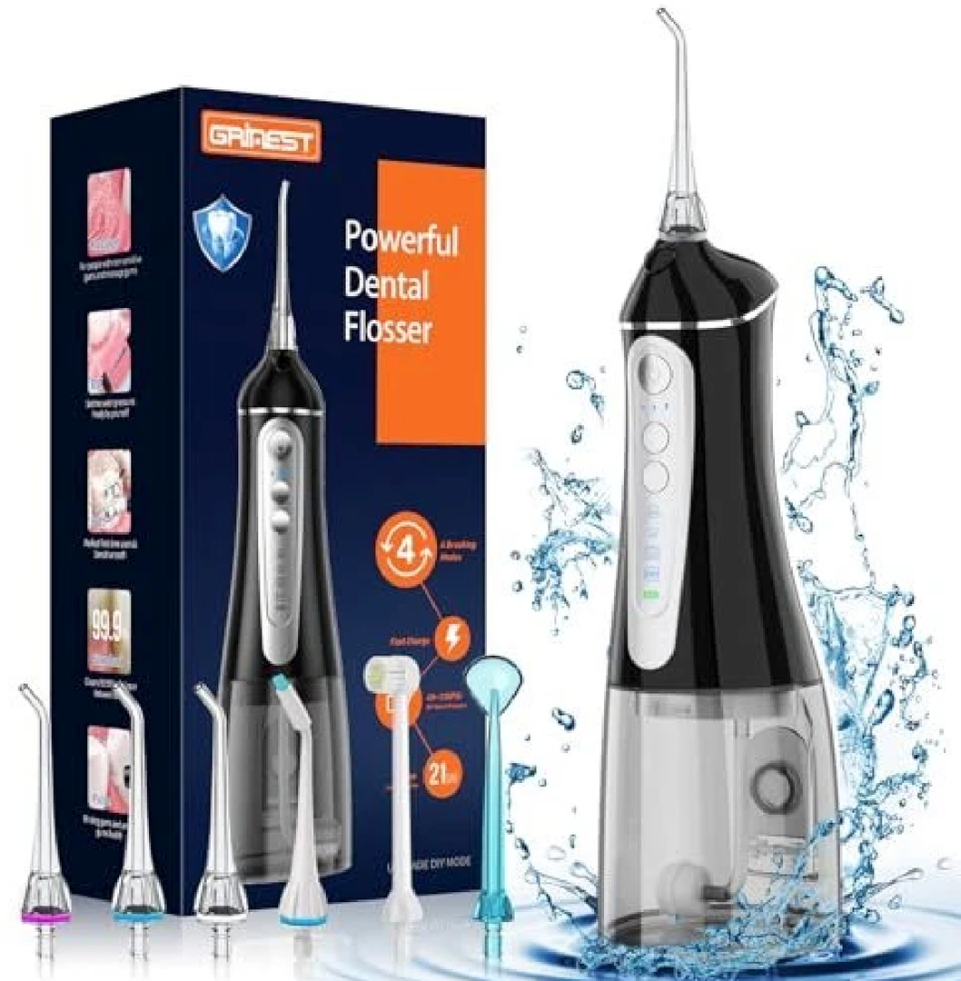 Water Dental flosser for Teeth Cleaning - Rechargeable Cordless Oral Irrigator