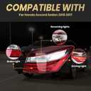 Tail Lights Assembly Compatible with Honda Accord Sedan 2016 2017 Rear Lamp Outer Right Passenger Side Replaces # HO2805108 33500T2AA21
