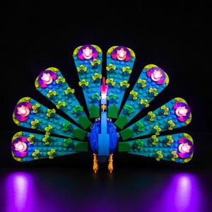 VONADO LED Light Kit Compatible with LEGO Exotic Peacock 31157 Creator 3 in 1, Creative Lighting Set Accessories