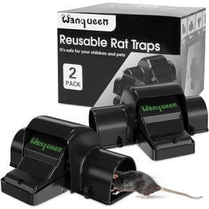 Reusable Rat & Chipmunk Traps, Prevents Accidental Triggering Mouse Trap, Tunnel Dual-Entry Squirrel Trap for Big Rats, Large Efficient Capture Device, Snap Traps for Humane Capture