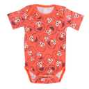 Copper Pearl Short Sleeve Bodysuit Baby: Ultra Soft Bodysuits for Newborns, Boys, Girls, and Infants - Stylish, Comfortable, Overlap Shoulders, Premium Knit Fabric - Elmo, 0-3 Months