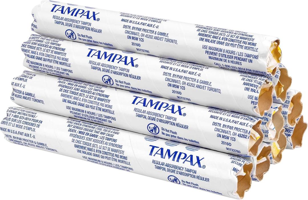 Hospeco Tampax Tampons for Vending Dispenser in Vending Tubes, Hospeco T500,(Case of 500), 7 Count, White