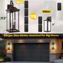 23” Dusk to Dawn Exterior Lighting Fixtures Bronze Extra Large, 2-Pack/Dusk to Dawn Sensor