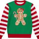 westwolf 5-14 Years Girl Sequin Ugly Christmas Knitted Sweaters for Kids (9-10 Years, C-red Green White Brown)
