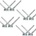 GZHERVICES 4 Pair Razor Wire Bracket, Hot-dip Galvanised V-Bracket, Barb Wire Extension Bracket, Roll Concertina Garden Fence Wire Bracket