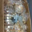 16 Pcs Wedding Centerpieces for Tables, Gold Silver Vase Centerpiece with Chandelier Crystal Metal Flower Stand, Tall Flower Vases for Wedding Party Home Decoration(Gold,21.3)