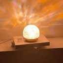 Ocean Wave Projector Light,16 Colors Luminorthe Cube Lamp with Dynamic Ripple Effect,Galaxy Projector Night Light for Kids Bedroom Romantic Ambient Lighting for Room Decor (Sphere-Ocean Wave Lights)