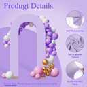 Peomeise 7.2FT Spandex Open Arch Backdrop CoverU-Shaped 2-Sided Backdrop Cover Round Top Chiara Stand Cover for Birthday Party Wedding Ceremony Baby Shower DecorationLavender