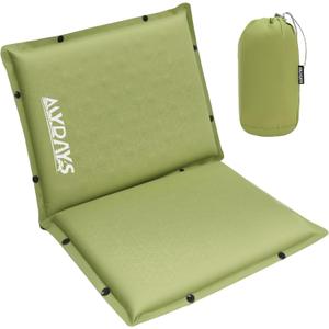 MYDAYS Inflatable Seat Cushion, Portable Stadium Seat Pad, Lightweight Chair Pad for Outdoor, Airplane, Travel, Stadium, Camping & Car (2 Piece without Back Rest)