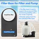 SX180K Filter and Pump Base with Screws Replacement for Hayward Pro Series S180T, S210T, S220T, S220T2, S230T, S244T, S244T2, S270T Sand Filter