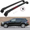 Black Cargo Racks for 2007-2015 Audi Q7 Roof Rack Cross Bars Rail Luggage Carrier Lockable Accessories