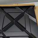 Art3d PVC 3D Wall Panel, Decorative Wall Tile in Black 12-Pack 19.7"x19.7"