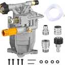 M MINGLE 3/4" Shaft Horizontal Pressure Washer Pump - 3000 PSI Power Washer Pump - Compatible with Troybilt, Simpson, Karcher, Honda, Excell, etc. Multiple Brands - Rear Inlet/Outlet