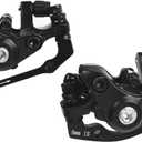 Bike Disc Brake Kit, Mechanical Disc Brakes Aluminum Alloy Caliper Mechanical Disc Brake Caliper Set Front And Rear For Electric Bike Mountain Bike Road Bike Folding Bike (4 pcs set)