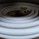 25 Ft Mini Split Line Set Air Conditioning Copper Tubing Pipe Extension 1/4" & 3/8" PE Thickened for AC and Heating 9000BTU (White)