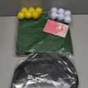 Pop-Up Golf Chipping Net - Ultimate Target Training Chip Aids for Precision & Distance, Outdoor | Indoor Practice, Golfer Gift (1 Black Net+ 2 Mats+ 12 Balls + 6 Greeting Cards)