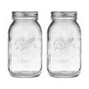 Ball Regular Mouth 32-Ounces Mason Jar with Lids and Bands, Clear,(Pack Of 2) (EXP 07/22/30)