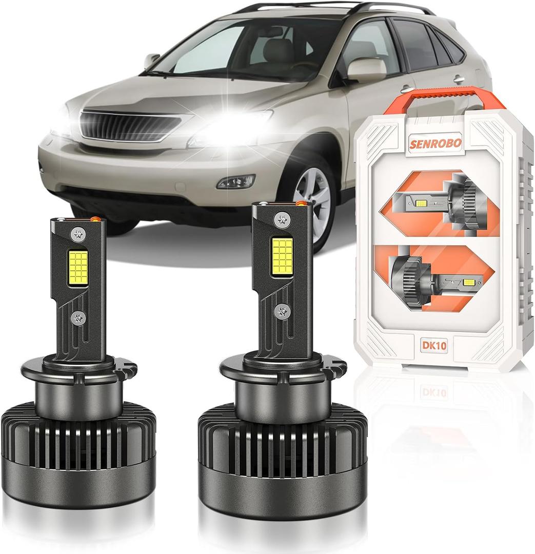 Xenon Light Fit for Lexus RX330 RX350 RX400H LS430, Pack of 2 | 2004-2009 RX330 RX350 RX400H 2004-2006 LS430, 30000LM 600% Brighter, Projector 35W D2SC1 Bi-xenon HID Bulbs, 6000K Cool White