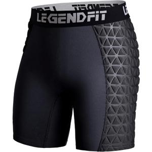 Legendfit Women Softball Padded Sliding Shorts Compression Underwear Protector Support Baseball Football Lacrosse Cricket (Small, Black)