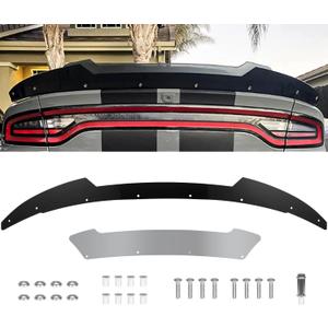 Venom V2 Wickerbill Spoiler fits for Dodge Charger 2015-2023 SRT Hellcat & Scat Pack - 2 Piece Add-on Rear Spoiler with RivNut Tool
