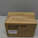 Compact Double Layer Ice Cube Tray with Lid and Bin, One-Click Demolding, Pull-Out Ice Drawer with Portable Handle, Includes 2 Large Ice Ball Molds (Green)