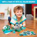 MANNIDOO 360 Pieces Building Bricks, Classic Basic Flats Parts and Pieces - 2x4 Brick x200 and 2x2 Brick x160, Moc Building Bulks Compatible with All Major Brands, Clear Blue