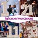 Marquee Numbers 13th-Birthday Large Decorations: 4ft Light Up NumbersBirthday Sign for Boy Girl Thirteen Year Old Anniversary Mosaic Party Decor Backdrop Big Foam Board Number 13