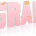 AmazingSpark Grad Fillable Charcuterie Boards Grad Cardboard Letter Board Box 2026 Serving Paper Tray for Graduation Centerpieces Table Party Decorations Supplies(Pink)