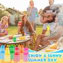 120 Pcs Hawaiian Luau Plastic Cups 16 oz Disposable Tropical Flamingo Palm Leaves Plastic Drinking Cups for Summer Aloha Luau Tiki Party Supplies