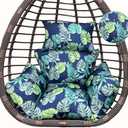 Indoor Outdoor Egg Chair Cushion Printed Hanging Basket Cushions, 49"L x 49"W