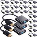 Yunsailing 18 Pack DisplayPort to VGA Adapters Gold Plated Compatible with Laptop Monitor PC Projector