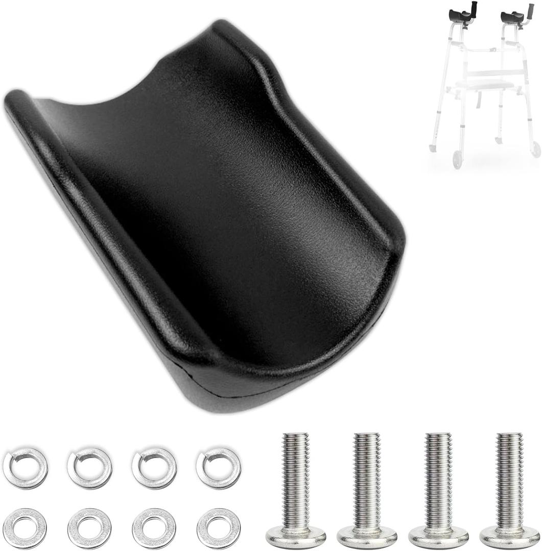 Rollator Armrest Pad, Universal Rollator Arm Rest Attachment, Soft and Comfortable Rollator Elbow Pad for Seniors Upright Walkers and Stand-up Rollators