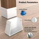 2 x 16 Pcs Square Chair Leg Protectors for Hardwood Floors,Silicone Felt Furniture Leg Cover Pad for Protecting Floors from Scratches and Noise, Smooth Moving for Chair Feet. (Medium)