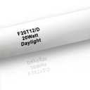 6 Pack 2FT F20T12/D Daylight Fluorescent Bulb, 24 Inch 6500K 20 Watt Full Spectrum Light, 1.5 Inch Diameter T12 Linear Tube, High Transparency CRI 85+