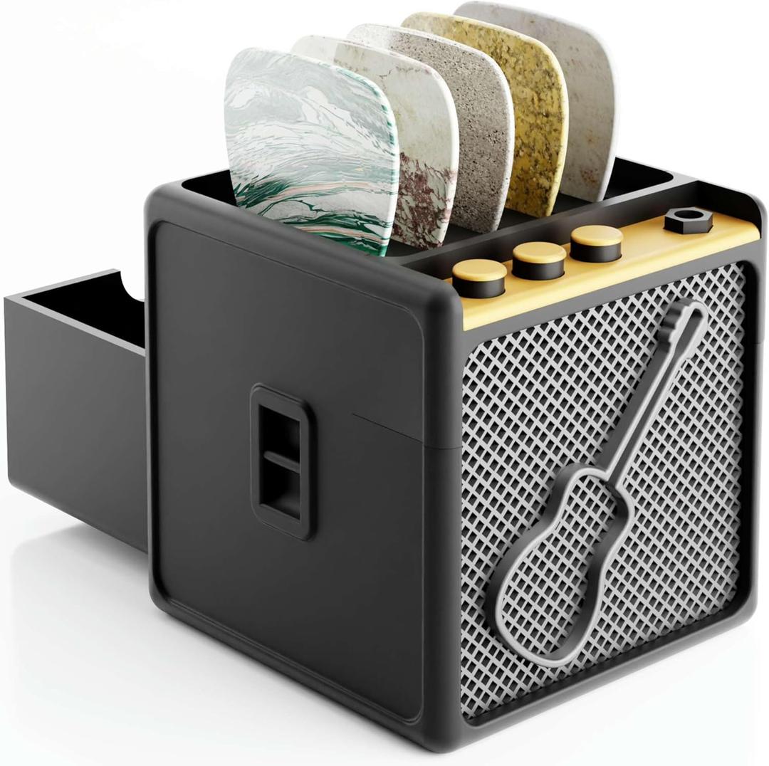 HOTCAN Guitar Pick Display Holder - Stylish Organizer for Music Enthusiasts and Musicians (Black)