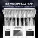 XXL 12.2" Rain Shower Head with Handheld Spray Combo, High Pressure Rainfall Shower Head, Height Adjustable Dual Shower Head, Luxury Waterfall Showerhead Bathroom