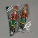 Nutcracker Christmas Decoration Flameless Taper Candles Battery Operated Candle Remote Hand-Painted Real Wax LED Candlestick Nutcracker Figure Festive Collectible Gift for Winter Table Fireplace Decor