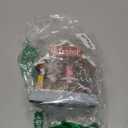 Animated Christmas Village Street Gift Shop with LED Light & Music, Resin Figurines Cute Santa Claus for Festive Decorations, Battery Operated