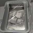 FURTIME Stainless Steel Cat Litter Box with Lid 2Pcs, Enclosed Litter Boxes