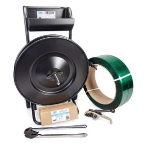 IDL Packaging PRO 1/2" x 5800' Polyester (PET) Strapping Kit, 780 lbs Break Strength – Best-in-Class Tools & Jumbo Coils – Reusable Strapping Kit, Full Coil,  Kit with PRO Tool + Dispenser