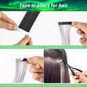 Tape in Hair Extension Tools Kit, Professional Flat Surface Stainless Steel Tape in Hair Extensions Sealing Clamp Plier, Hair Clips, Hair Extensions Styling Tools-Black