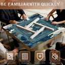 Oriental Chinese White Crane Mahjong Mat, Traditional Green Chinoiserie Non-Slip Noise Reduction Gaming Mat 31.5 x 31.5 Inch for Table American Mahjong Games Card Games Poker Board Dominoes