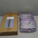 Sanwuta 6 Pcs Clear Hard Zipper Case Plastic Zipper Pouches Transparent Makeup Bag Pencil Case Pouches Toiletry Diaper Bag for Travel Toy Storage Organizer Bins(Purple,7.87 x 5.9 x 2 Inch)